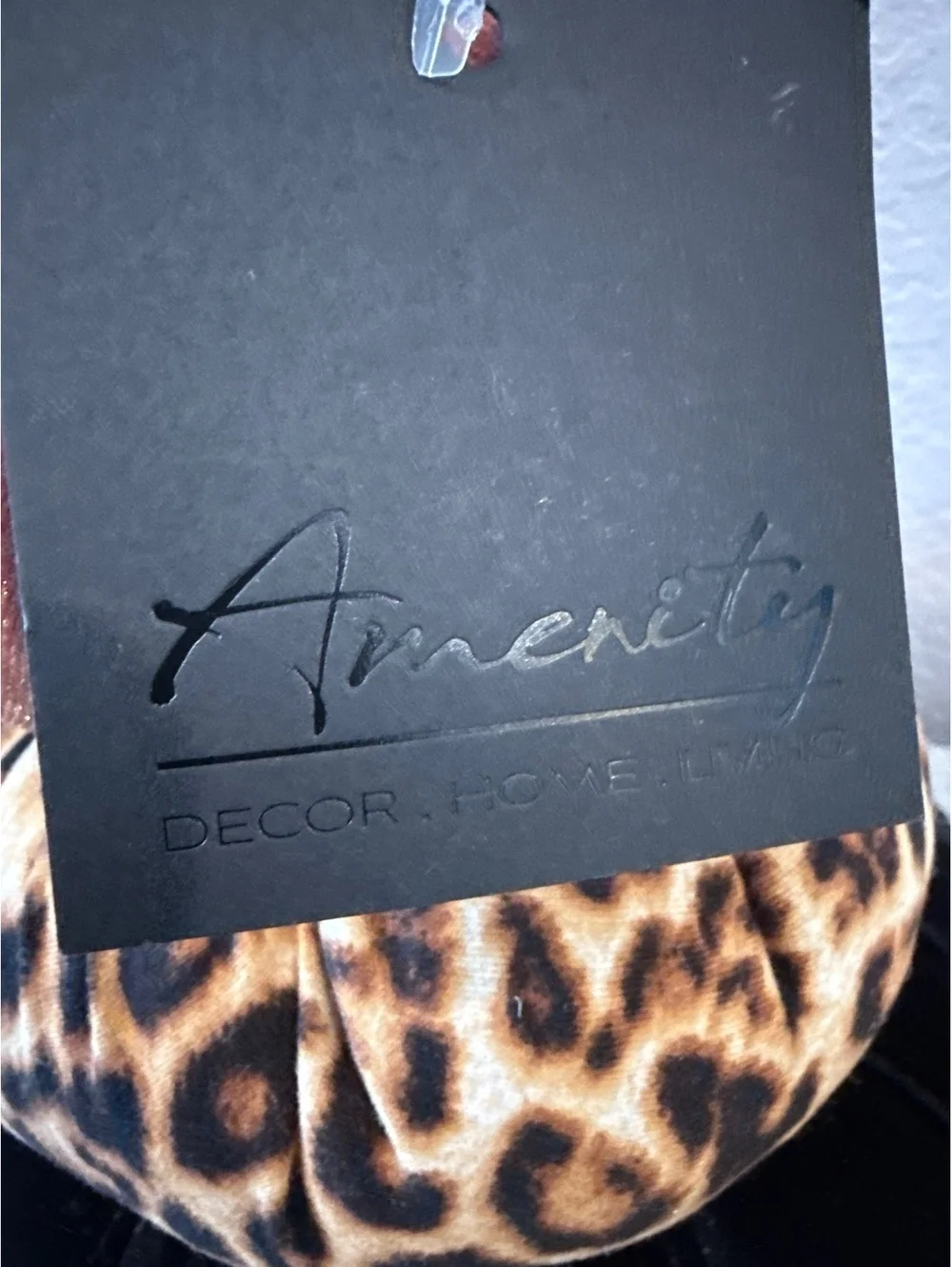 Amenity Decorative Stacked Velvet Pumpkins with Leopard Print Accent